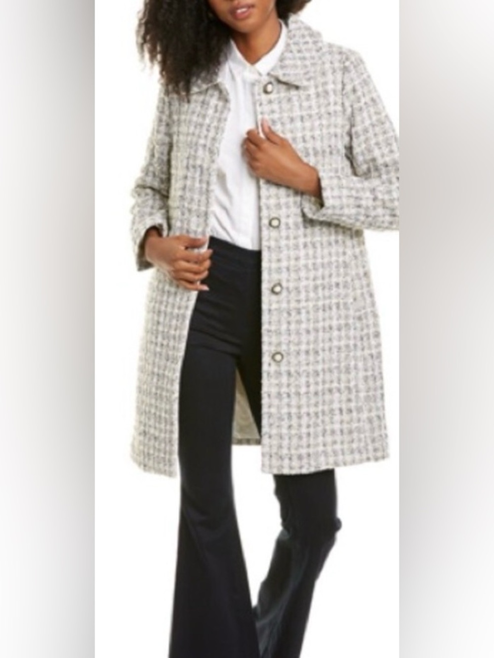 Laundry by Shelli Segal Wool-Blend Coat Sz L